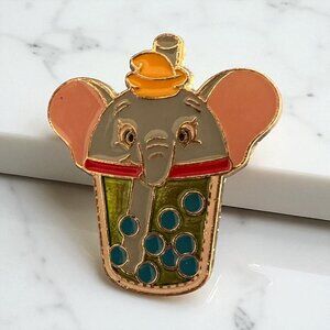 DUMBO Boba Tea Drink Enamel Backpack Pin NEW NWOT